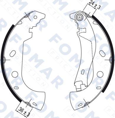 FOMAR Friction FO 9050 - Комплект гальм, барабанний механізм autocars.com.ua