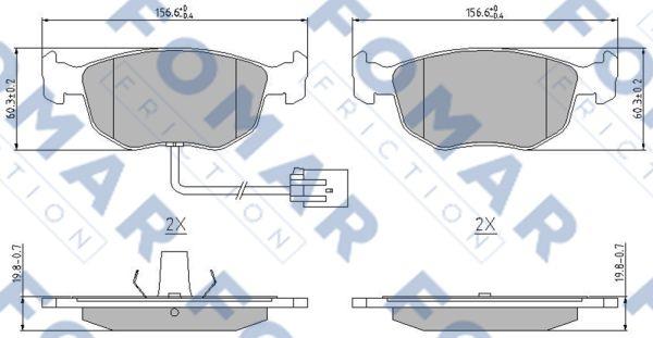 FOMAR Friction FO 905181 - Гальмівні колодки, дискові гальма autocars.com.ua