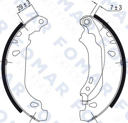 FOMAR Friction FO 9051 - Комплект тормозных колодок, барабанные avtokuzovplus.com.ua