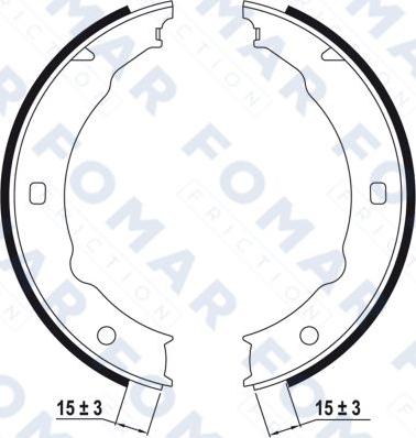 FOMAR Friction FO 9057 - Комплект тормозных колодок, барабанные avtokuzovplus.com.ua