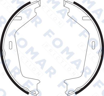 FOMAR Friction FO 9061 - Комплект тормозных колодок, барабанные autodnr.net