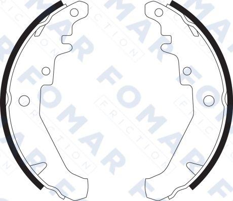 FOMAR Friction FO 9067 - Комплект тормозных колодок, барабанные avtokuzovplus.com.ua