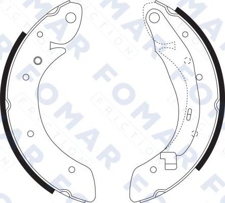 FOMAR Friction FO 9068 - Комплект тормозных колодок, барабанные avtokuzovplus.com.ua