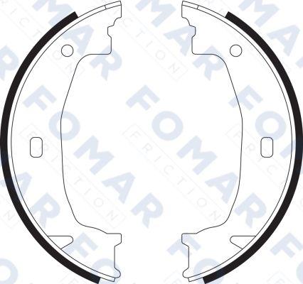 FOMAR Friction FO 9070 - Комплект тормозных колодок, барабанные avtokuzovplus.com.ua