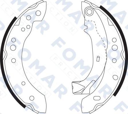 FOMAR Friction FO 9072 - Комплект тормозных колодок, барабанные avtokuzovplus.com.ua