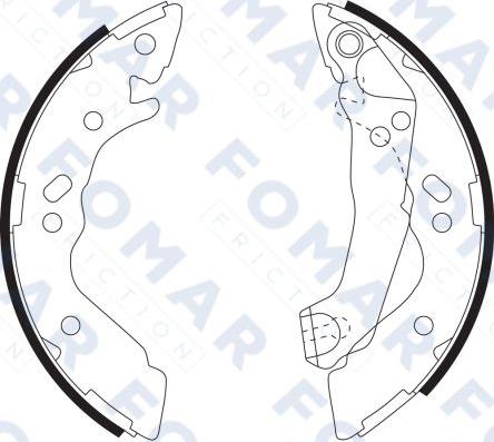 FOMAR Friction FO 9073 - Комплект тормозных колодок, барабанные avtokuzovplus.com.ua