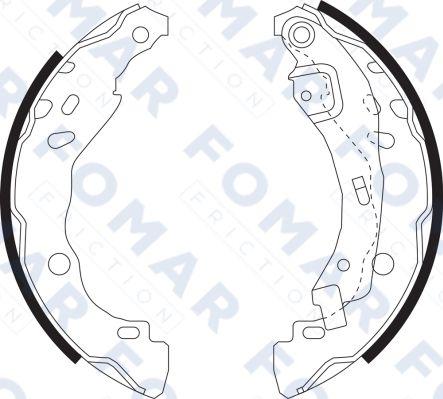 FOMAR Friction FO 9074 - Комплект тормозных колодок, барабанные autodnr.net