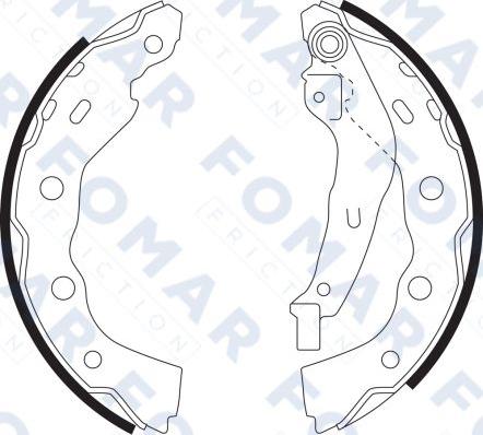 FOMAR Friction FO 9081 - Комплект тормозных колодок, барабанные autodnr.net