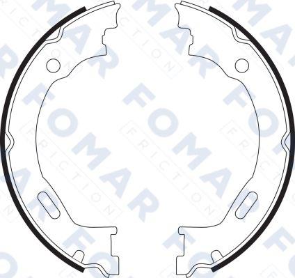 FOMAR Friction FO 9087 - Комплект гальм, барабанний механізм autocars.com.ua