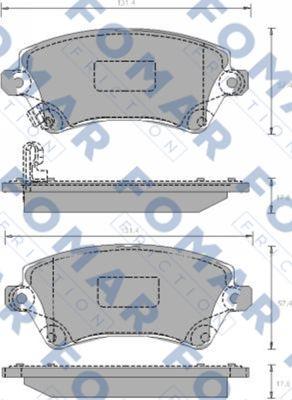 FOMAR Friction FO 908981 - Гальмівні колодки, дискові гальма autocars.com.ua