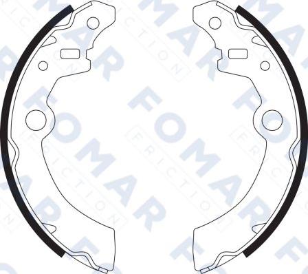 FOMAR Friction FO 9089 - Комплект гальм, барабанний механізм autocars.com.ua