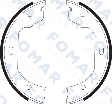 FOMAR Friction FO 9090 - Комплект тормозных колодок, барабанные autodnr.net
