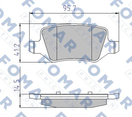 FOMAR Friction FO 909281 - Гальмівні колодки, дискові гальма autocars.com.ua