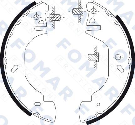 FOMAR Friction FO 9093 - Комплект гальм, барабанний механізм autocars.com.ua