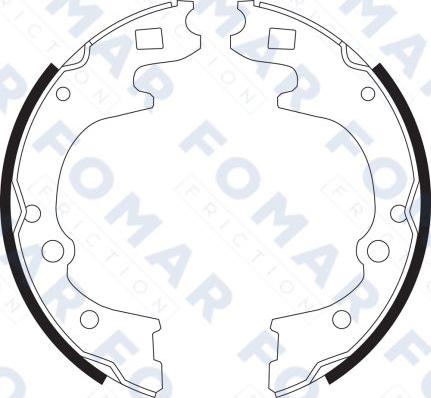 FOMAR Friction FO 9096 - Комплект гальм, барабанний механізм autocars.com.ua