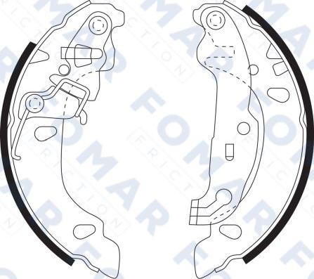 FOMAR Friction FO 9097 - Комплект тормозных колодок, барабанные avtokuzovplus.com.ua