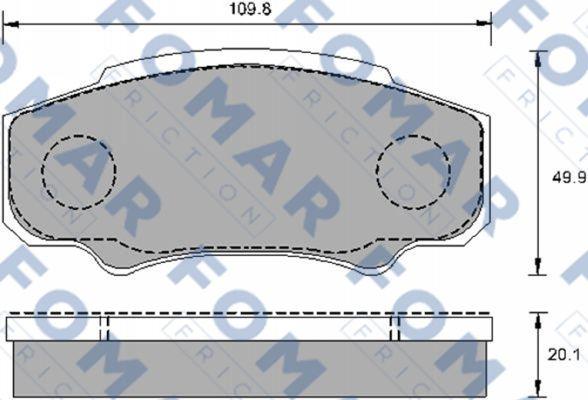 FOMAR Friction FO 910981 - Гальмівні колодки, дискові гальма autocars.com.ua