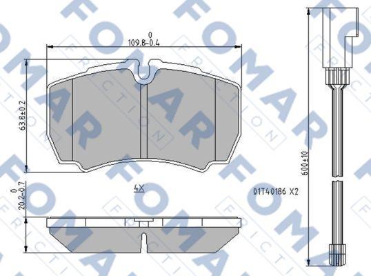 FOMAR Friction FO 912581 - Гальмівні колодки, дискові гальма autocars.com.ua