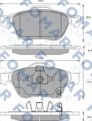 FOMAR Friction FO 913481 - Гальмівні колодки, дискові гальма autocars.com.ua