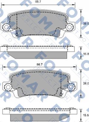 FOMAR Friction FO 914181 - Тормозные колодки, дисковые, комплект avtokuzovplus.com.ua