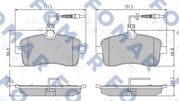 FOMAR Friction FO 919881 - Гальмівні колодки, дискові гальма autocars.com.ua