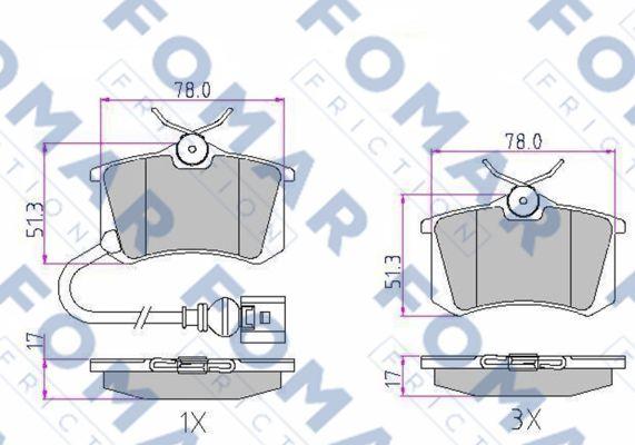 FOMAR Friction FO 920181 - Гальмівні колодки, дискові гальма autocars.com.ua