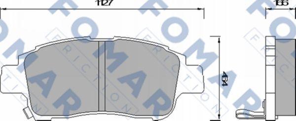 FOMAR Friction FO 920381 - Тормозные колодки, дисковые, комплект avtokuzovplus.com.ua