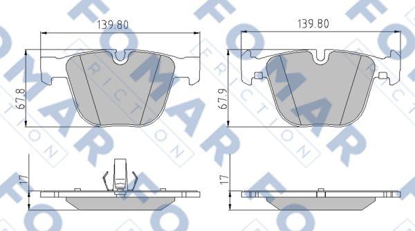 FOMAR Friction FO 920881 - Гальмівні колодки, дискові гальма autocars.com.ua