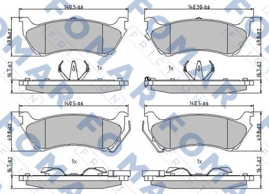 FOMAR Friction FO 922381 - Гальмівні колодки, дискові гальма autocars.com.ua