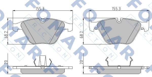 FOMAR Friction FO 922681 - Гальмівні колодки, дискові гальма autocars.com.ua