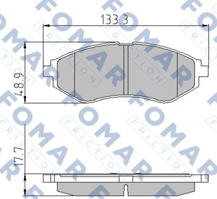 FOMAR Friction FO 923181 - Гальмівні колодки, дискові гальма autocars.com.ua