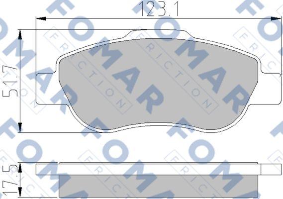 FOMAR Friction FO 924681 - Тормозные колодки, дисковые, комплект avtokuzovplus.com.ua