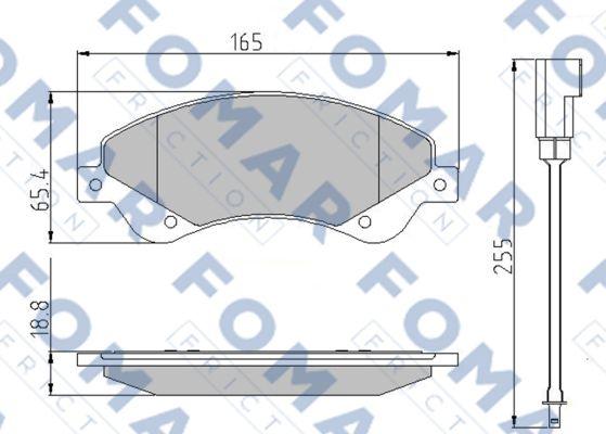 FOMAR Friction FO 925181 - Гальмівні колодки, дискові гальма autocars.com.ua