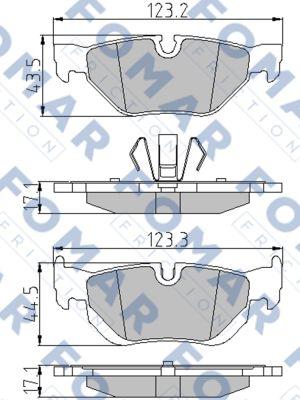 FOMAR Friction FO 927281 - Гальмівні колодки, дискові гальма autocars.com.ua