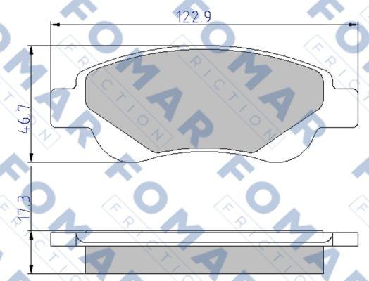 FOMAR Friction FO 929481 - Гальмівні колодки, дискові гальма autocars.com.ua