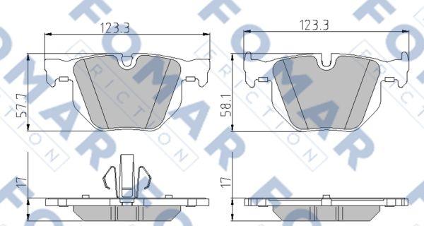 FOMAR Friction FO 930181 - Гальмівні колодки, дискові гальма autocars.com.ua