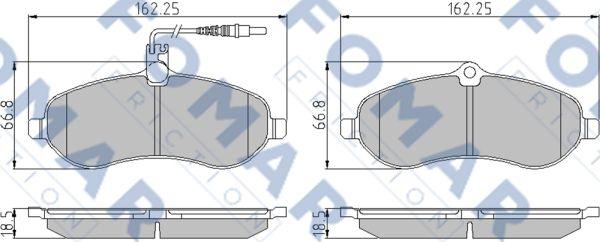 FOMAR Friction FO 931081 - Гальмівні колодки, дискові гальма autocars.com.ua