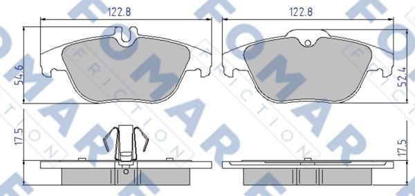 FOMAR Friction FO 931281 - Гальмівні колодки, дискові гальма autocars.com.ua