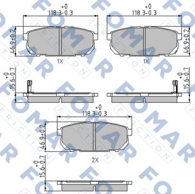 FOMAR Friction FO 931981 - Гальмівні колодки, дискові гальма autocars.com.ua