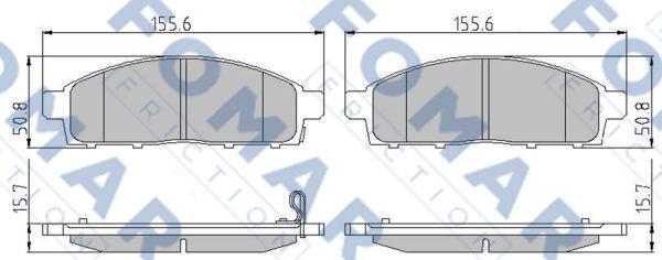 FOMAR Friction FO 933081 - Гальмівні колодки, дискові гальма autocars.com.ua