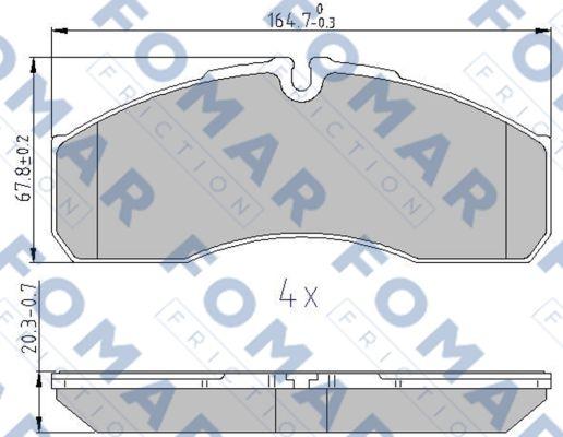 FOMAR Friction FO 933581 - Гальмівні колодки, дискові гальма autocars.com.ua