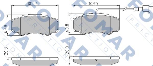 FOMAR Friction FO 934181 - Гальмівні колодки, дискові гальма autocars.com.ua