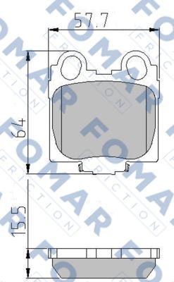 FOMAR Friction FO 934481 - Тормозные колодки, дисковые, комплект avtokuzovplus.com.ua