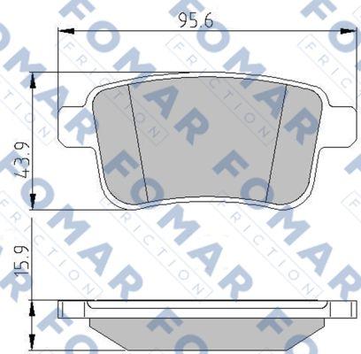 FOMAR Friction FO 935681 - Гальмівні колодки, дискові гальма autocars.com.ua