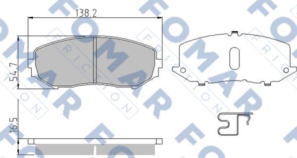 FOMAR Friction FO 939381 - Гальмівні колодки, дискові гальма autocars.com.ua