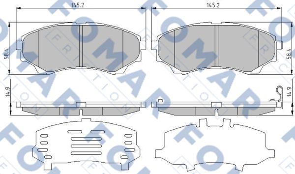 FOMAR Friction FO 969181 - Гальмівні колодки, дискові гальма autocars.com.ua