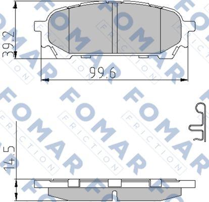 FOMAR Friction FO 972781 - Тормозные колодки, дисковые, комплект autodnr.net