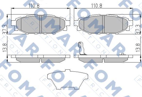 FOMAR Friction FO 974081 - Гальмівні колодки, дискові гальма autocars.com.ua