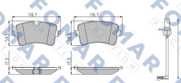 FOMAR Friction FO 998781 - Гальмівні колодки, дискові гальма autocars.com.ua