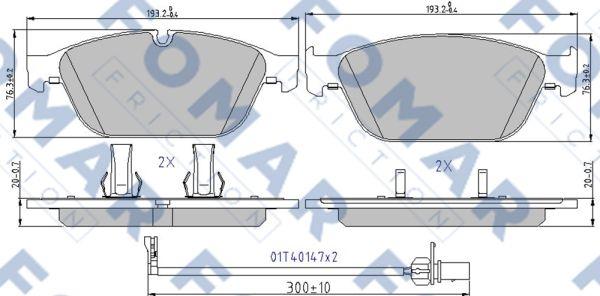 FOMAR Friction FO 998981 - Тормозные колодки, дисковые, комплект avtokuzovplus.com.ua